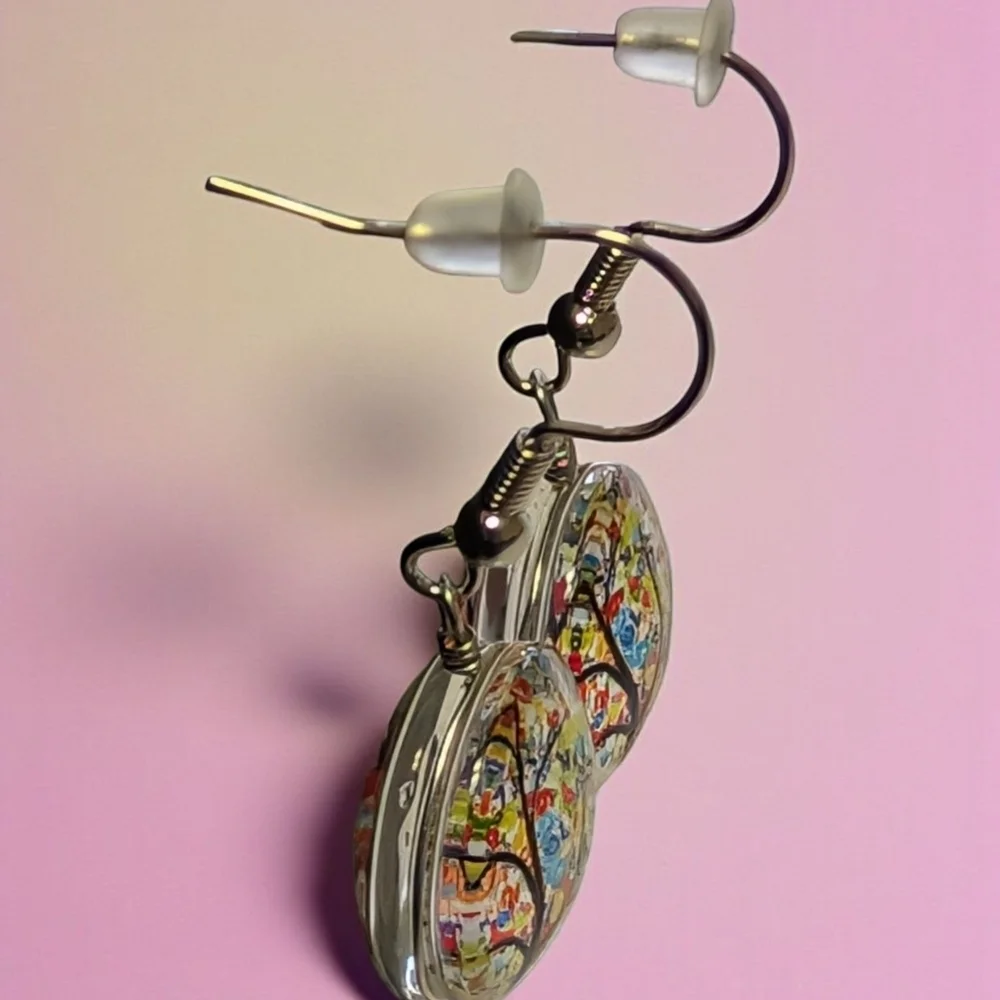 Fashion Jewelry Colorful Tree Design Drop Earrings (New)